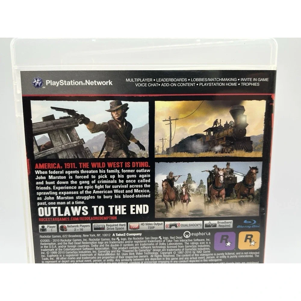 Red Dead Redemption Sony PlayStation 3 2010 PS3 No Manual No Map